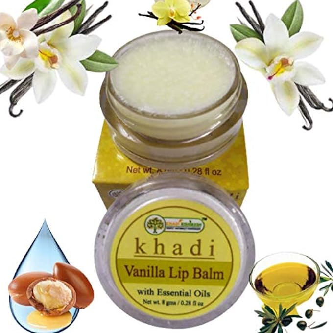KHADI RISHIKESH HERBAL VANILLA LIP BALM - 8GM PACK - Image 1
